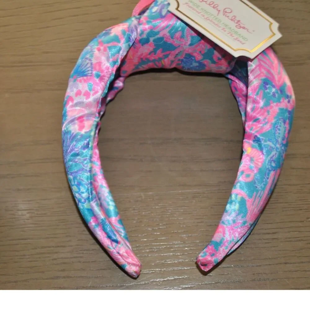 Lilly Pulitzer wide Knotted Satin Headband New